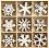 Дървени фигурки KPC - Снежинки - 45 броя в кутия - 