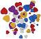 Цветни сърца с брокат от EVA пяна Apli Kids - 50 броя - 