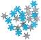Цветни снежинки с брокат от EVA пяна Apli Kids - 22 броя - 