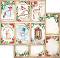 Хартия за скрапбукинг Stamperia - Коледни картички - 30.5 x 30.5 cm от колекцията Home for the Holidays - 