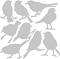        Sizzix Silhouette Birds - 9   3.81  6.99 cm - 