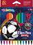 Флумастери Colorino Kids - Футбол - 12 цвята от серията Football - 