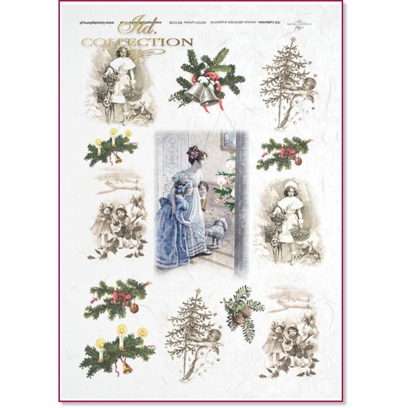 Декупажна хартия ITD Collection - Коледа Декупажна хартия ITD Collection - Коледа - A4 -