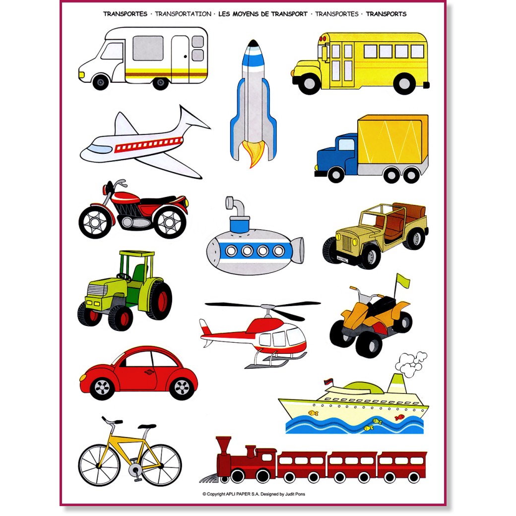 Стикери Apli Kids - Транспорт Стикери Apli Kids - Транспорт -