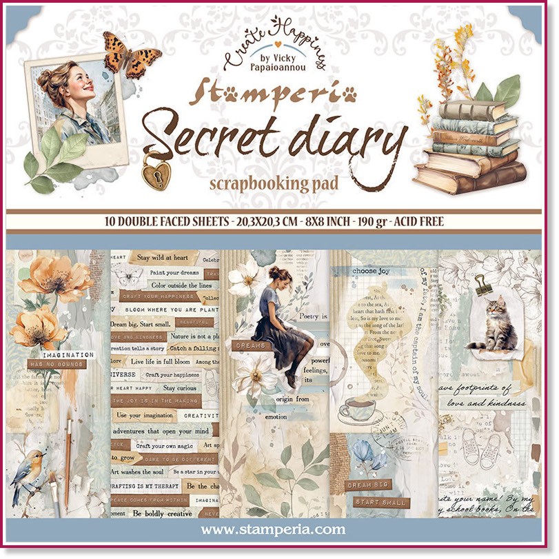 ������ �� ����������� Stamperia - ���� ������� - 10 ����� �� ���������� Secret Diary - 
