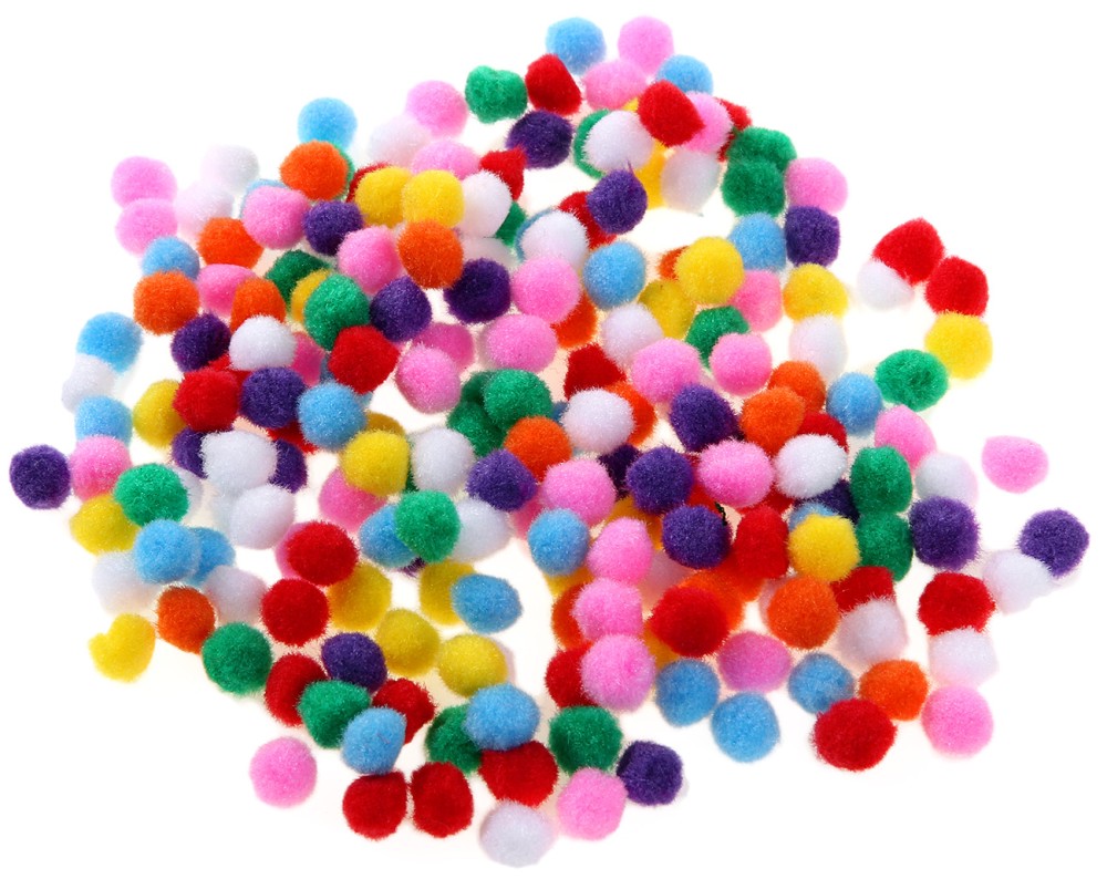 Цветни помпони Daco Цветни помпони Daco - 200 броя -