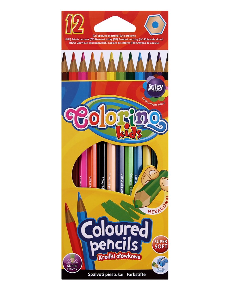 Цветни моливи Colorino Kids Цветни моливи Colorino Kids - 12 или 24 броя -