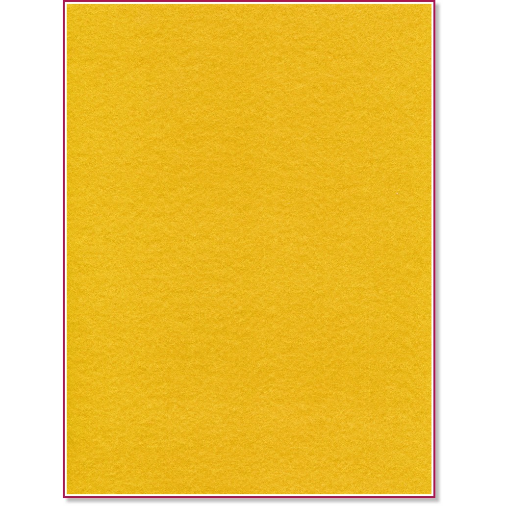 Жълт филц - 20 x 30 cm - 