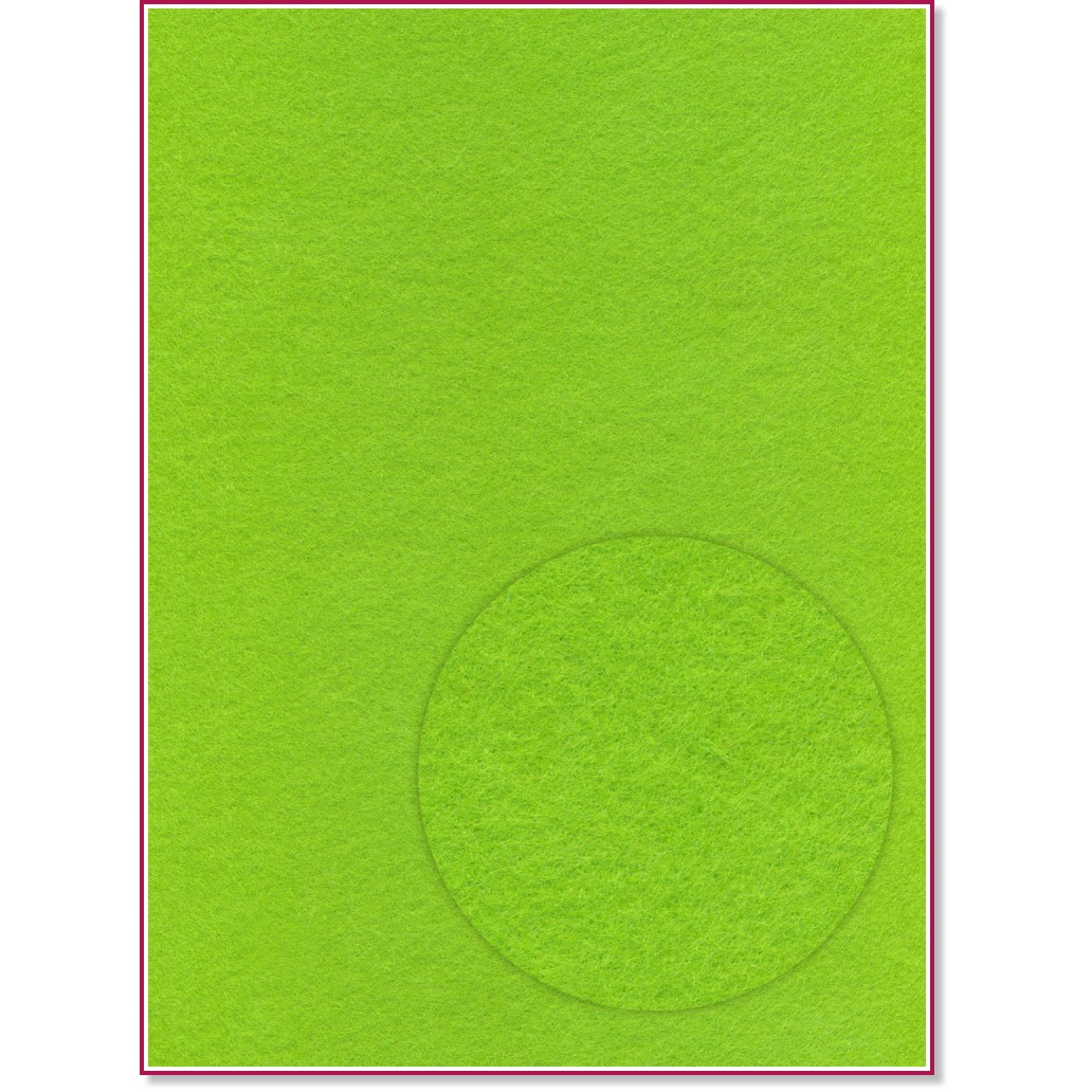 Светло зелен филц - 20 x 30 cm - 