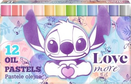 Маслени пастели Colorino Kids - Стич Маслени пастели Colorino Kids - Стич - 12 пастелни цвята на тема Лило и Стич -