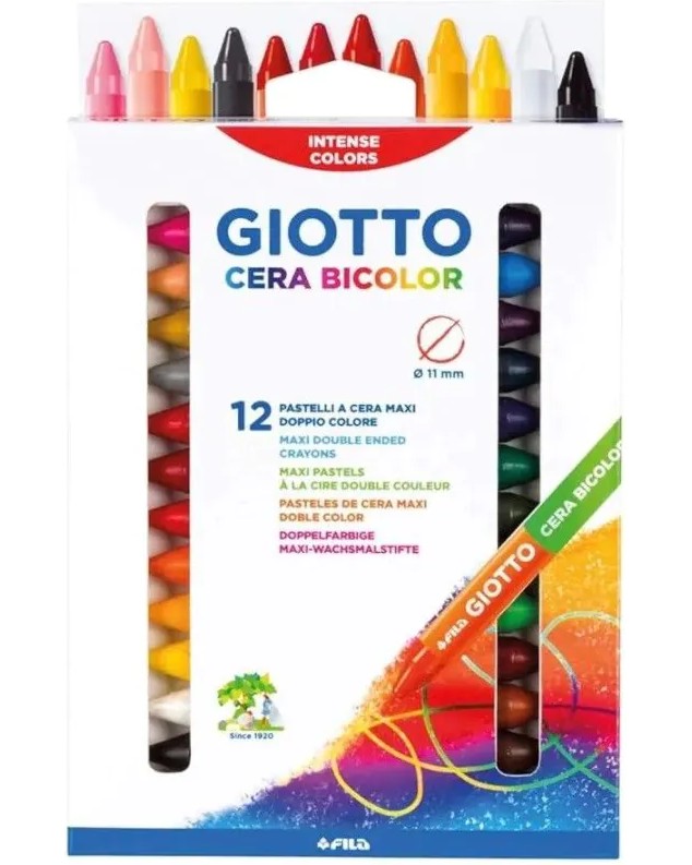 �������� ������� ������� Giotto Cera Bicolor - 12 ���� � 24 ����� - 