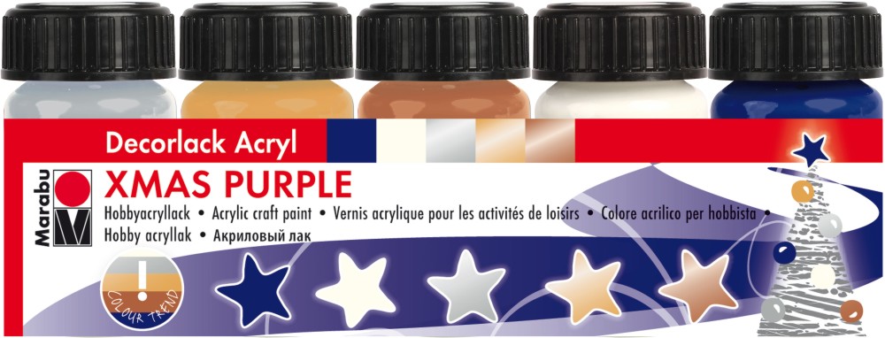    Marabu Xmas Purple - 5  x 15 ml - 