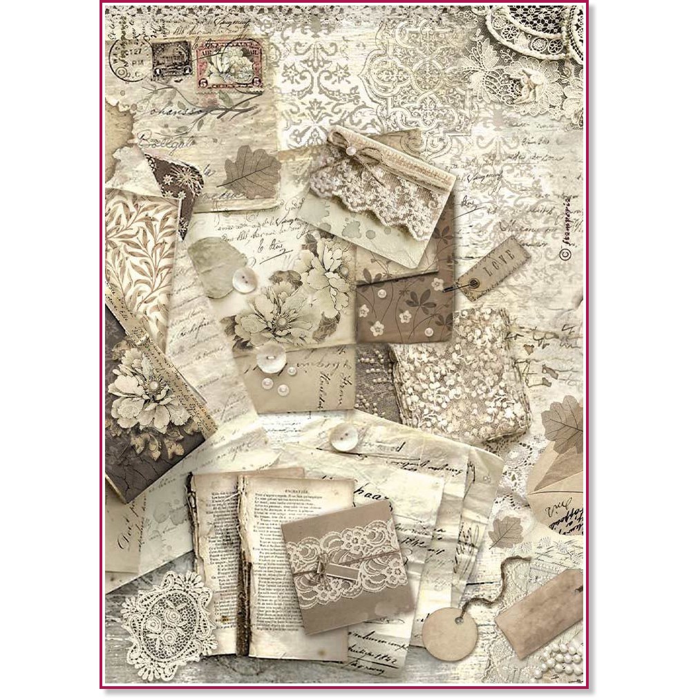   Stamperia -  - A4   Old lace - 