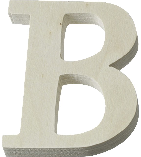 Буква B от шперплат KPC - 6.5 / 8 / 0.9 cm - 