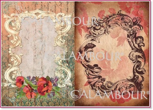 Декупажна хартия Calambour - Рамки 113 - От серията Digital Collection Mulberry - 
