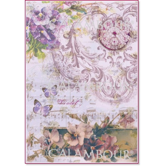 Декупажна хартия Calambour - Симфония 168 Декупажна хартия Calambour - Симфония 168 - От серията Digital Collection Mulberry -