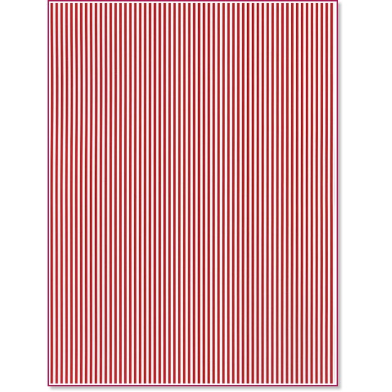 Двустранен картон за скрапбукинг Heyda - Червено райе - A4 от серията Happy Papers - 