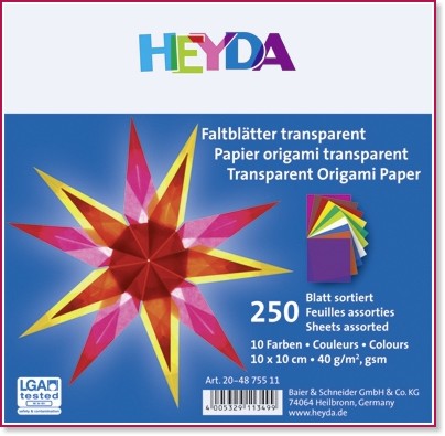 ���� �� ������� Heyda - 250 �����, 10 x 10 cm, 40 g/m<sup>2</sup - 