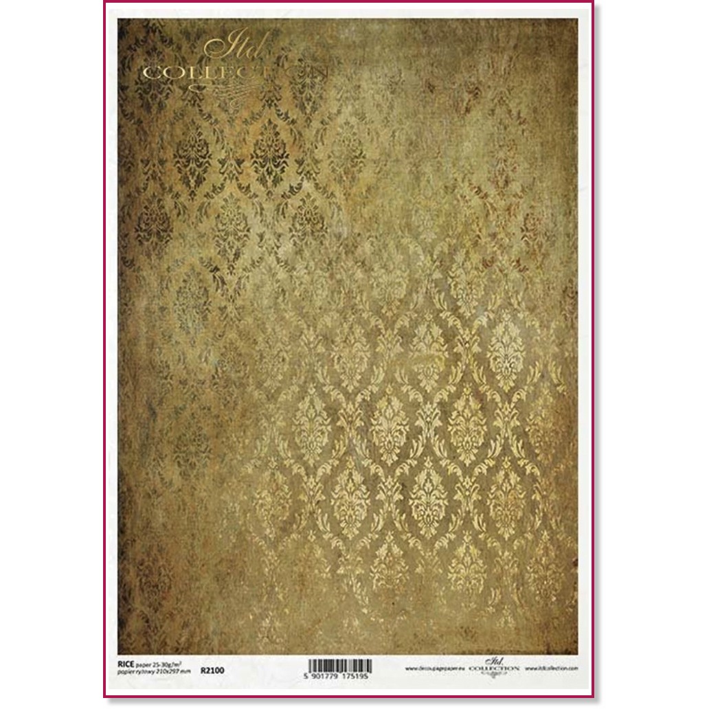 Декупажна хартия ITD Collection - Тапет с флорален мотив Декупажна хартия ITD Collection - Тапет с флорален мотив - A4 -