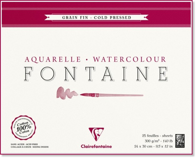    Clairefontaine Fontaine - 25 , 300 g/m<sup>2</sup>   Fontaine - 