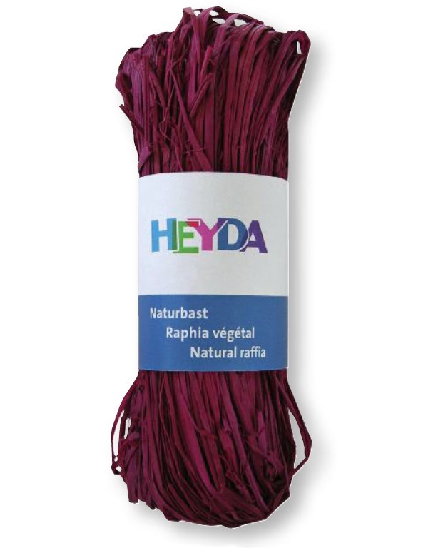 Натурална рафия Heyda - Бордо Натурална рафия Heyda - Бордо - 50 g -