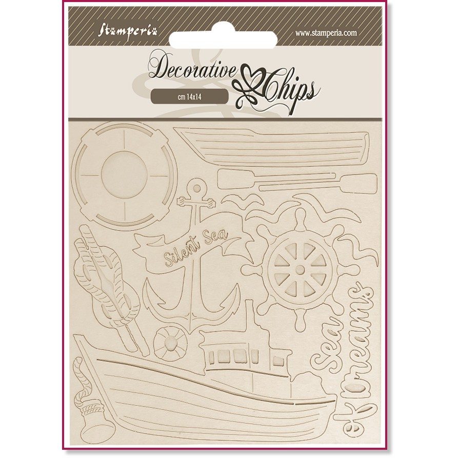     Stamperia -   - 14 x 14 cm   Silent sea - 