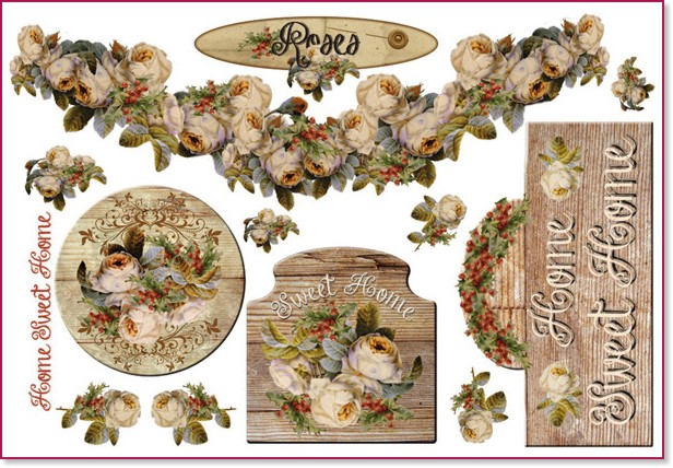   Stamperia - Home Sweet Home - 48 x 33 cm - 