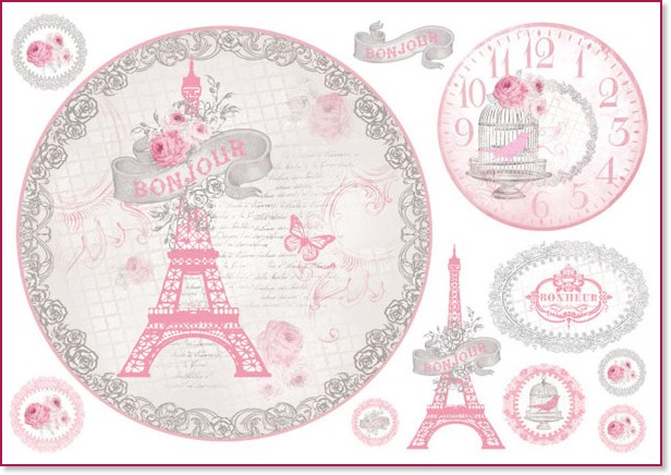 ��������� ������ Stamperia Bonjour - 48 x 33 cm - 