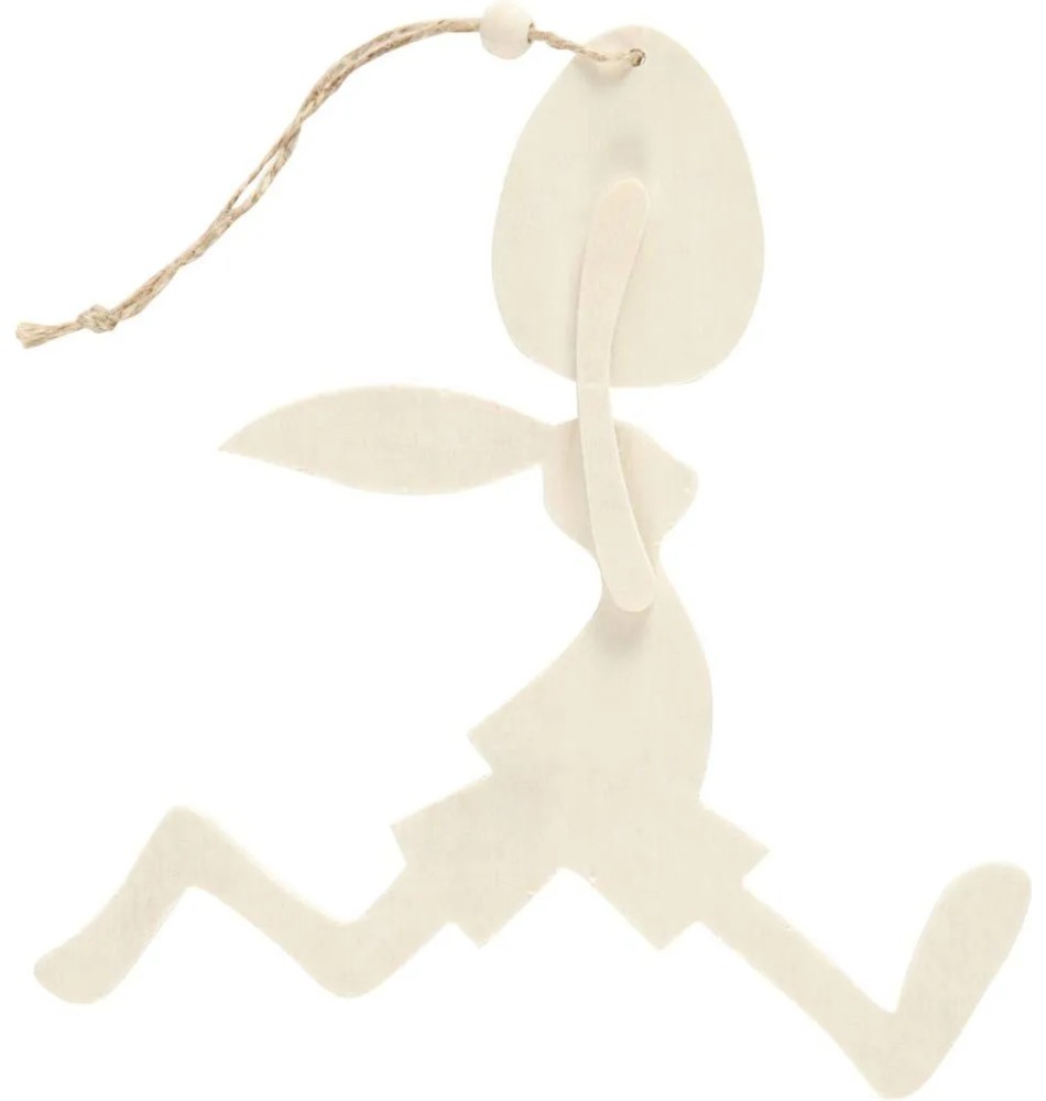 Дървена фигурка за закачане Creativ - Зайче с яйце Дървена фигурка за закачане Creativ - Зайче с яйце -