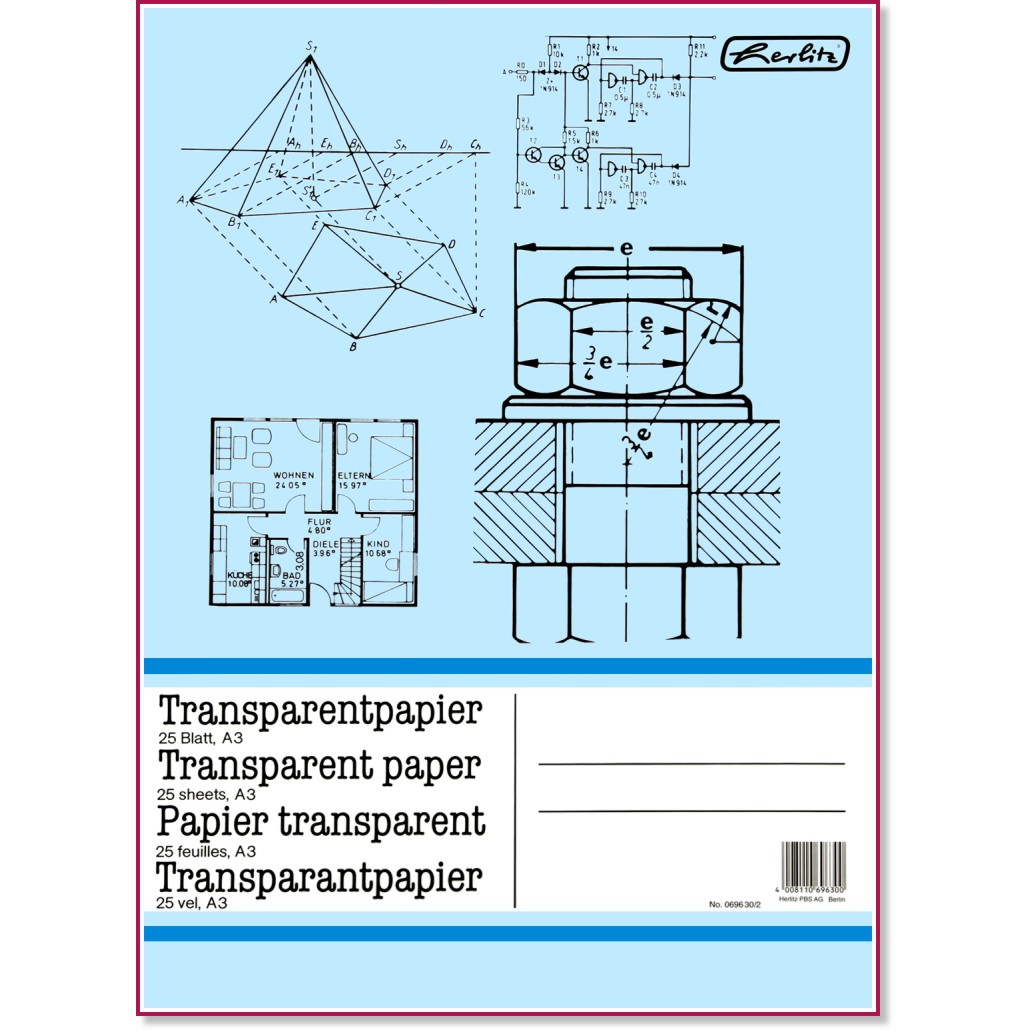 ���� Herlitz - 25 �����, A3 - 