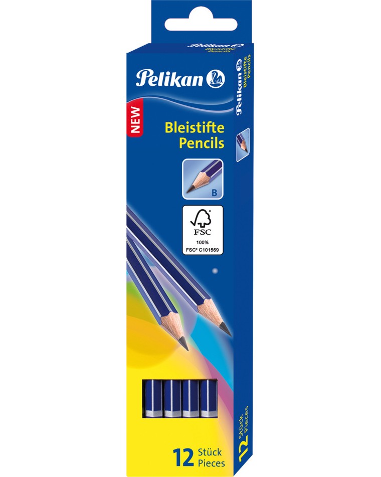 Графитни моливи B Pelikan Графитни моливи B Pelikan - 12 броя -
