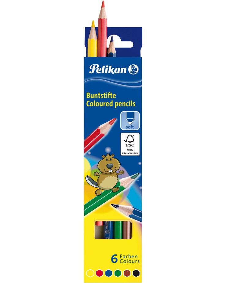 Цветни моливи Pelikan - 6, 12 или 24 цвята - 