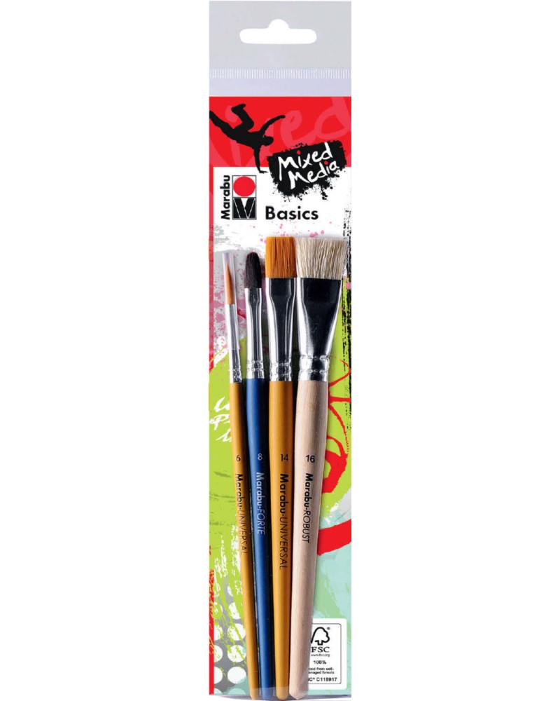 ����� �� ������� ������� Marabu Basics - 4 ���� �� ����� Mixed Media - 
