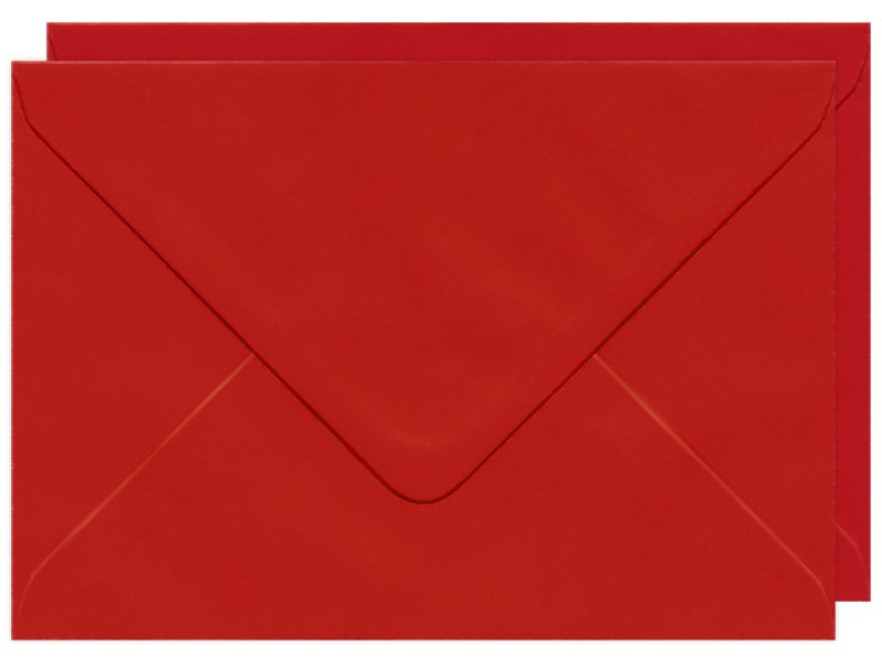 Пощенски пликове Слънчоглед - Алено червено - 25 броя - 