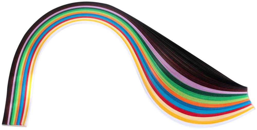Квилинг ленти Слънчоглед - Многоцветни - 140 броя, 130 g/m<sup>2</sup> - 
