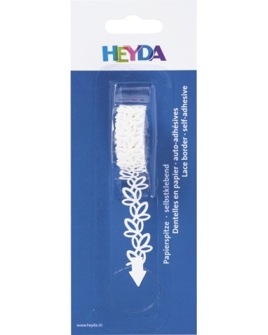 Хартиена самозалепваща дантела Heyda - Листа - 1.4 x 200 cm - 