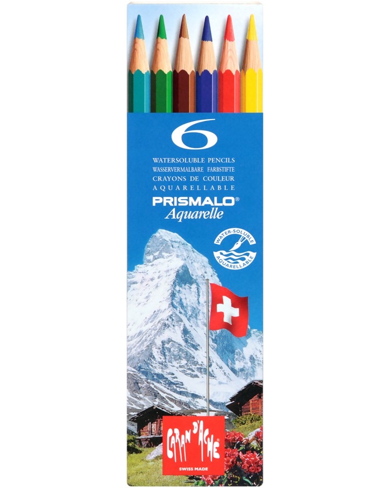 Акварелни моливи Caran d'Ache Prismalo Акварелни моливи Caran d'Ache Prismalo - 6, 12, 18, 30, 40 или 80 цвята -