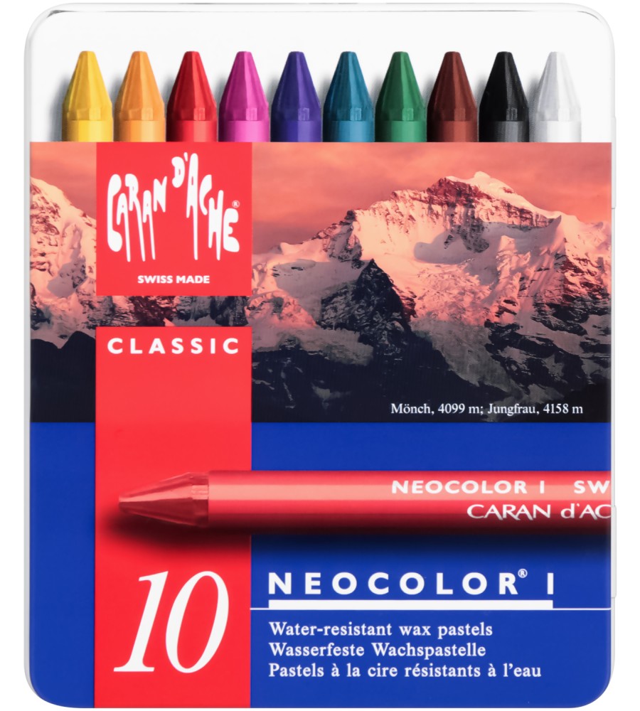 Восъчни пастели Caran d'Ache Neocolor I Восъчни пастели Caran d'Ache Neocolor I - 10, 15, 30 или 40 цвята от серията Classic -