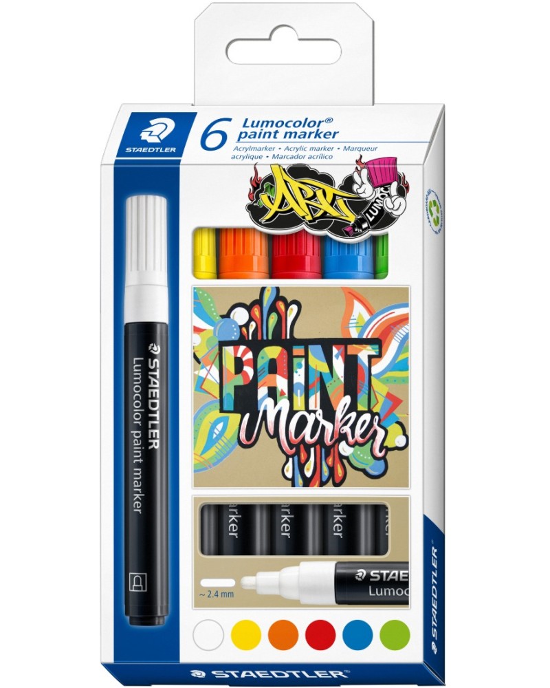   Staedtler Lumocolor Paint 349 - 6  10  - 