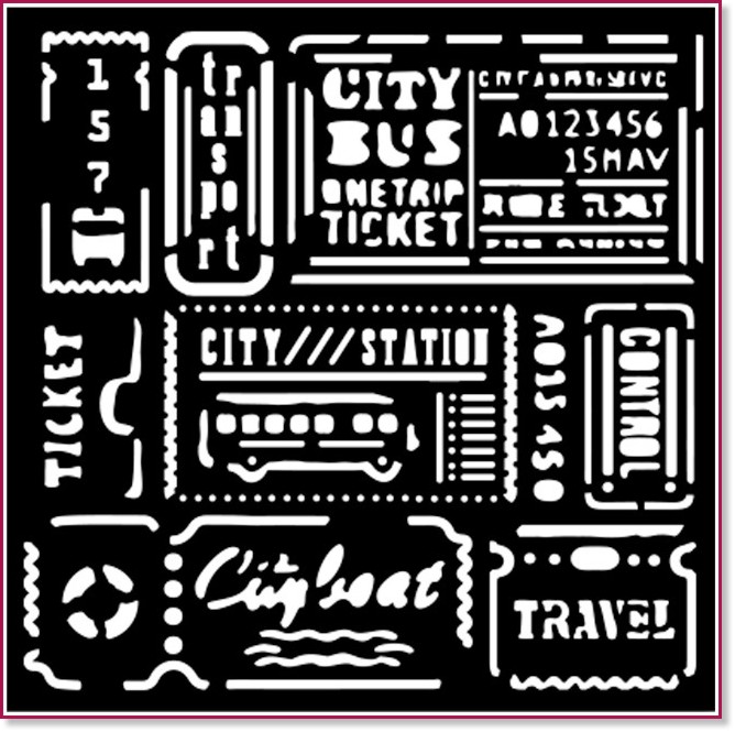  Stamperia -  - 12 x 12 cm   Art of travelling - 