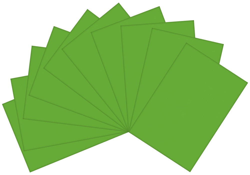 Полупрозрачна хартия Daco - Зелена - 10 броя, A4, 100 g/m<sup>2</sup> - 