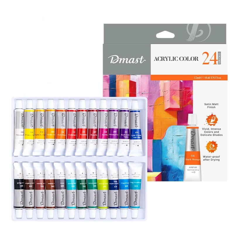  Deli Acrylic Color EC331 - 24  x 12 ml   Dmast - 