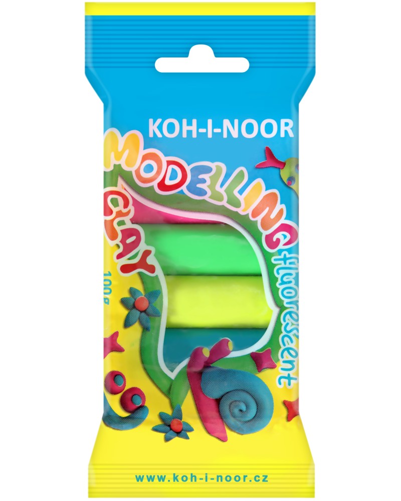 Неонов пластилин Koh-I-Noor Неонов пластилин Koh-I-Noor - 5 цвята -