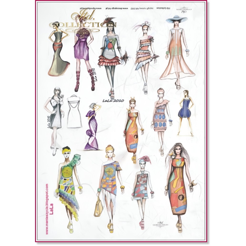 Декупажна хартия ITD Collection - Мода Декупажна хартия ITD Collection - Мода - A4 -