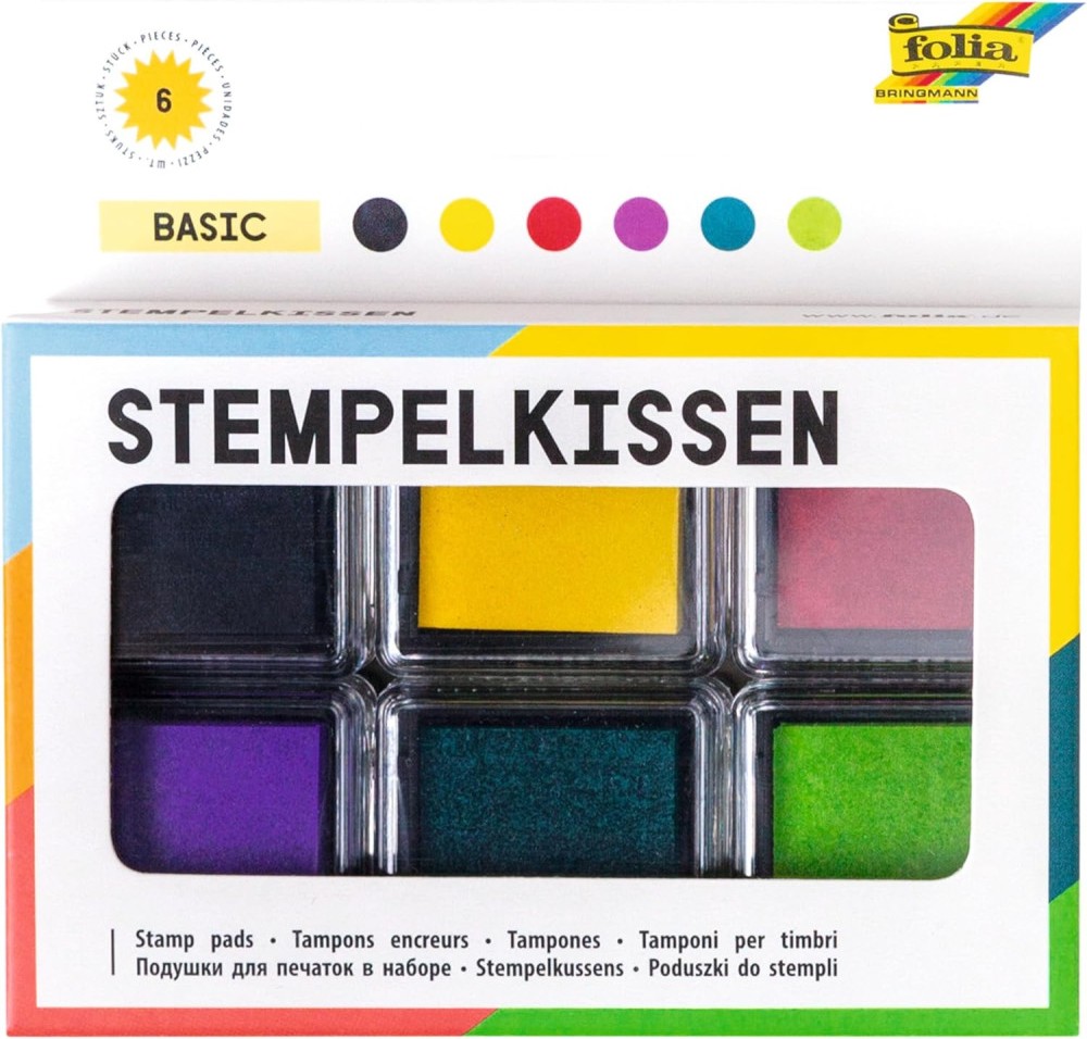 Мастилени тампони Folia Bringmann Basic Мастилени тампони Folia Bringmann Basic - 6 цвята -