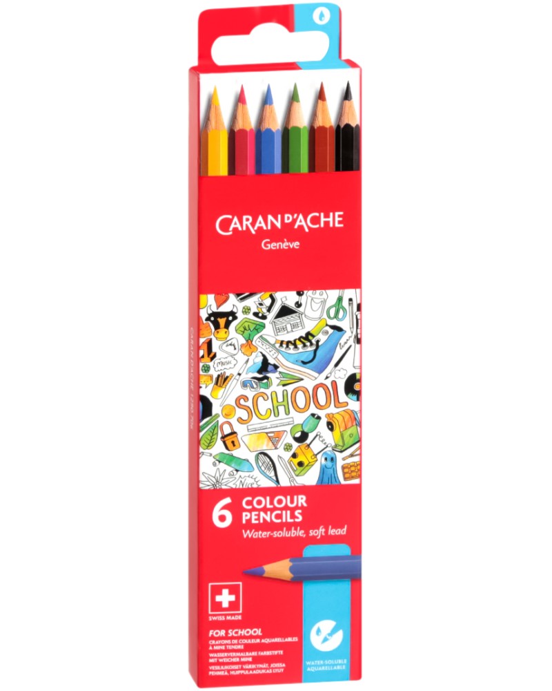 ��������� ������ Caran d'Ache Soft lead - 6, 12 ��� 18 ����� �� ������� School - 