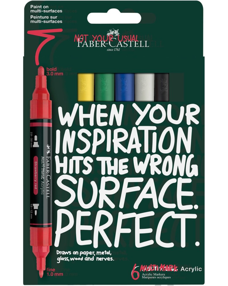 ���������� ������� ������� Faber-Castell Basic - 6 ����� �� ������� Multimark - 