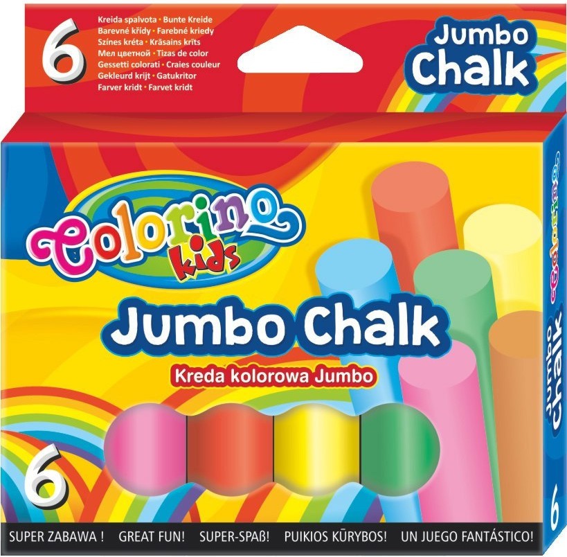 Цветни тебешири Colorino Kids Jumbo Цветни тебешири Colorino Kids Jumbo - 6 или 15 броя -