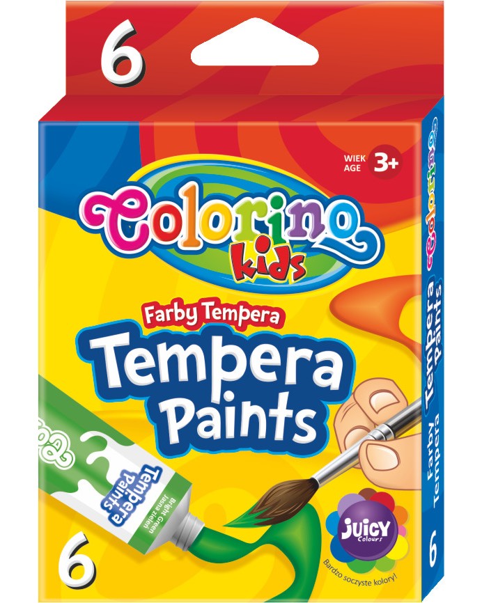 Темперни бои Colorino Kids - 6 или 12 цвята x 12 ml - боя