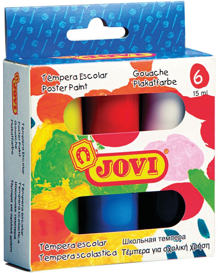 Темперни бои Jovi Темперни бои Jovi - 6 или 12 цвята x 15 ml - боя